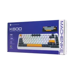 Klawiatura mechaniczna Machenike K600-B82W Gamingowa Bezprzewodowa GR Silver Switch Czarna