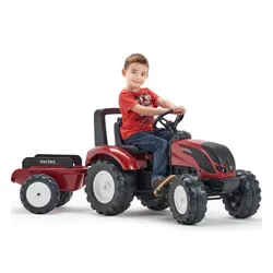 Falk Traktor Na Pedały Valtra S4 Bordowy Z Przyczepą 3-7 Lat