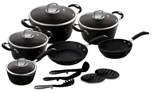 Zestaw garnków BERLINGER HAUS Black Professional BH-6129 (15 elementów)