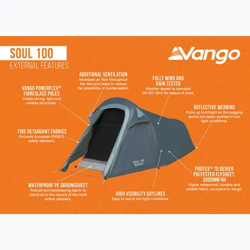 Namiot trekkingowy 1-osobowy Vango Soul 100 deep blue