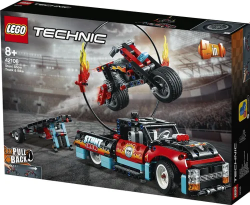 Конструктор Lego Technic фургон и трюк мотоцикл (42106)