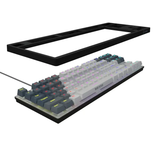 Klawiatura mechaniczna Lorgar Azar 514 TKL RGB Biało-czarny