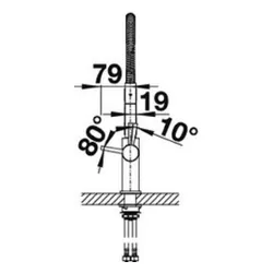Bateria BLANCO Catris-S 521476 Chrom