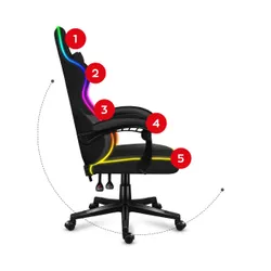 Fotel HUZARO Force 4.4 RGB Czarny