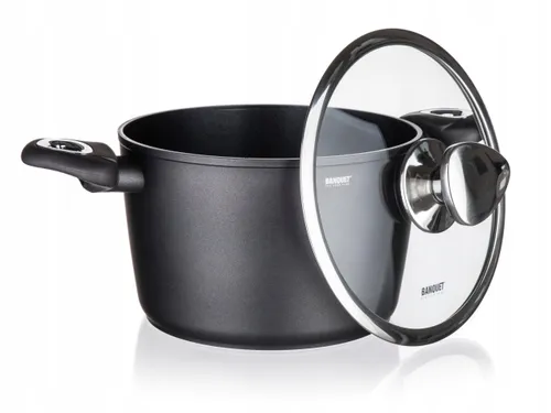 Garnek matte grey 20 cm do gotowania POKRYWKA 3,3 L na prezent kuchni obiad