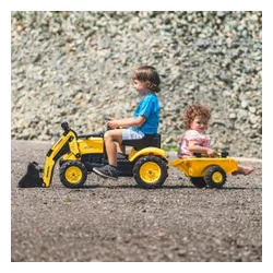 Falk Traktor Na Pedały Koparka Komatsu Z Przyczepą I Łyżką 2-5 Lat