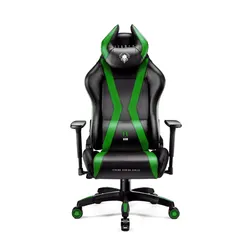 Fotel Diablo Chairs X-Horn 2.0 Normal Size Gamingowy do 160kg Skóra ECO Czarno-zielony