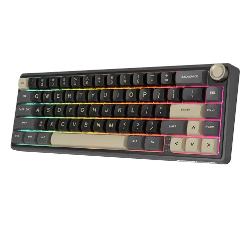 Klawiatura mechaniczna Royal Kludge RK-R65 Phantom Brown Switch Czarno-Szary
