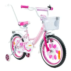 Rower dziecięcy GERMINA BMX 16 cali dla dziewczynki Jasnoróżowy