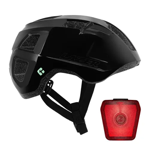 Kask rowerowy LAZER Vandal KinetiCore Czarny Miejski (rozmiar M/L) + Lampka rowerowa LAZER LED Gekko Lil'Gekko Lizard PLZ2207888489