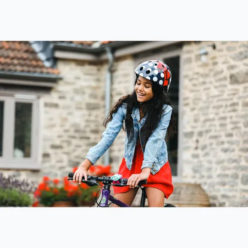 Kask rowerowy dziecięcy Hornit PolkaDot navy/white/red