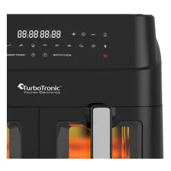 Air Fryer Frytkownica beztłuszczowa TURBOTRONIC TT-DAF6W Czarny 9l z podwójnym koszem