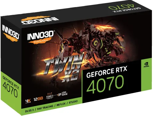 Karta graficzna INNO3D GeForce RTX 4070 Twin X2 12GB DLSS 3