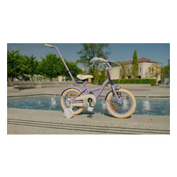 Rower dziecięcy SUN BABY Flower Bike 14 cali dla dziewczynki Lawendowy