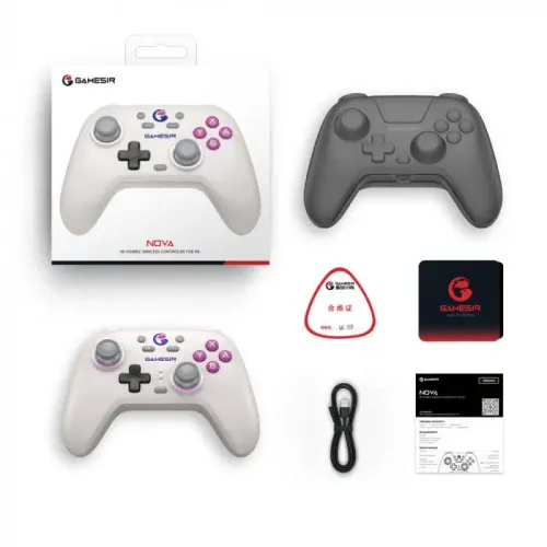 Pad GameSir HRG7110 Nova Retro White do PC Nintendo Switch Androis iOS Bezprzewodowy/Przewodowy Biały