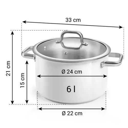 TESCOMA Delight 6 l - garnek ze stali nierdzewnej z pokrywką