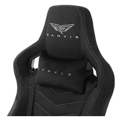 Fotel GAMVIS Elite 2.0 Pro XL Czarny (białe elementy)
