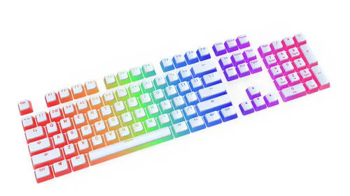 Klawiatura SPC Gear KC104 Pudding Onyx White DBL Shot PBT Biały