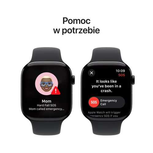 Apple Watch Series 10 GPS AI 46mm aluminium onyks pasek sportowy czarny S/M DEMO