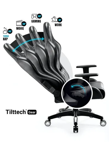 Fotel Diablo Chairs X-One 2.0 Normal Size Gamingowy do 160kg Skóra ECO Tkanina Czarno-biały