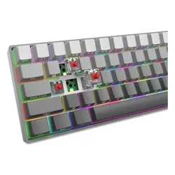 Klawiatura gamingowa White Shark Nunchaku szara Gradient Red Switch RGB Hot-Swap