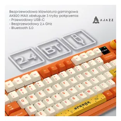 Klawiatura mechaniczna Ajazz AK820 MAX Plus Avocado Switch Pomarańczowy