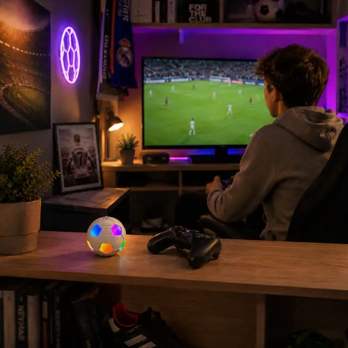 Głośnik Bluetooth Musicmate MM-SB40-W FootballWave LED 5W Biały