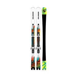 Narty zjazdowe Salomon E Addikt Pro 76 + wiązania MI12 GW white/turquoise/orange