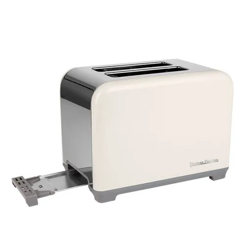 Toster VINTAGE CUISINE Retro Chromowany Kremowy