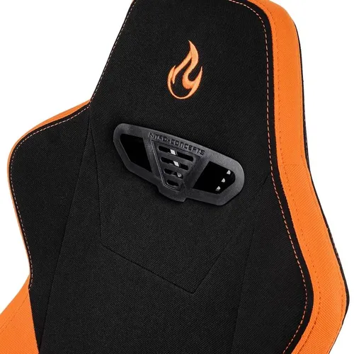 Fotel Nitro Concepts S300 Horizon Orange Gamingowy do 135kg Tkanina Czarno-pomarańczowy