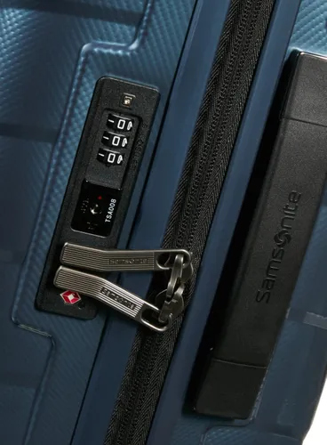 Маленький расширяемый чемодан Samsonite Attrix 55 см (20/23 см) - steel blue