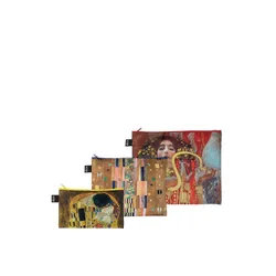 Trzy kosmetyczki z recyklingu Loqi Gustav Klimt - Klimt