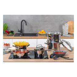 Zestaw garnków GÖTZE & JENSEN Denver CS700 Inox (10 elementów)