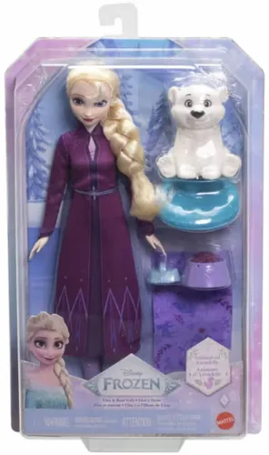 Lalka DISNEY FROZEN Kraina Lodu Elsa i Niedźwiadek JFG16
