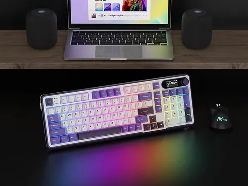 Klawiatura ROYAL KLUDGE RK-S98 Brown Switch Biało-fioletowy