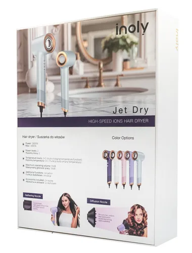 Фен INOLY Jet Dry Silver Glow 1800 Вт