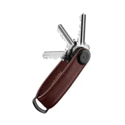 Skórzane etui na klucze Orbitkey Saffiano - dark cherry