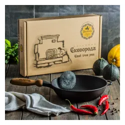 Patelnia żeliwna MAYSTERNYA WOOD 24 cm