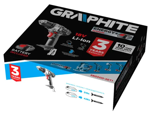 Grafit 58g000-SET1 18'de 1 X 2AH Şarj Edilebilir Pil