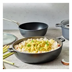 DE BUYER Choc Extreme Głęboka 28 cm czarna - patelnia nieprzywierająca