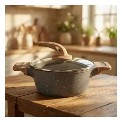 Garnek granitowy typu stone z pokrywką Konighoffer Fegato 2,2 l