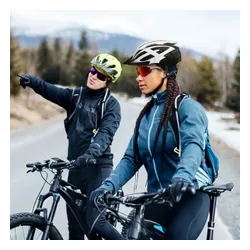 Kask rowerowy WOZINSKY HT-28VCB Czarno-biały MTB z lampką (rozmiar M)