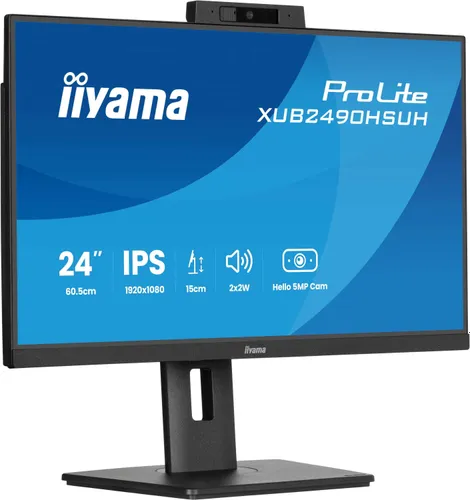 Monitor IIYAMA ProLite XUB2490HSUH-B2 23.8" 1920x1080px IPS 100Hz 4 ms [GTG] + Norton Small Business