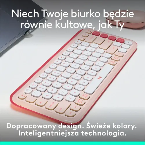 Klawiatura membranowa Logitech POP Icon Keys Różowy