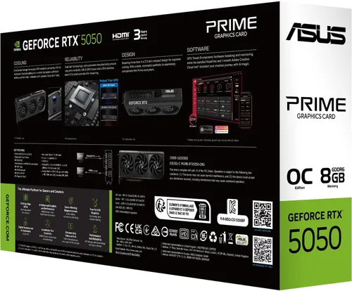 Karta graficzna ASUS Prime GeForce RTX 5050 8GB GDDR6 OC Edition DLSS 4