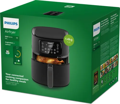 Air Fryer Frytkownica beztłuszczowa PHILIPS Ovi XXL Connected HD9285/96 7.2l Wi-Fi ponad 1000 darmowych przepisów