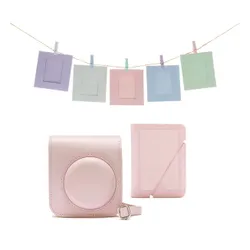 Aparat FUJIFILM Instax Mini 12 Różowy Pokrowiec + Album + Ramki + Sznurek + Klamerki