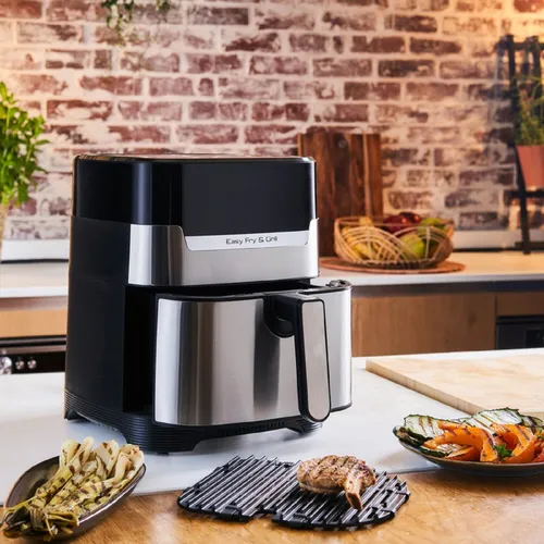 Air Fryer Frytkownica beztłuszczowa TEFAL Easy Fry&Grill Deluxe EY505D15 4.2l z rusztem do grilla