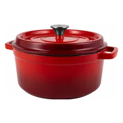 Garnek żeliwny VINTAGE CUISINE VC2P2218RD20CP Czerwony Ombre 2.2L