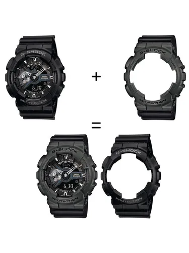 Casio Zegarek SET GA-110-1BER + BEZEL 10467795 + PASEK 10347688